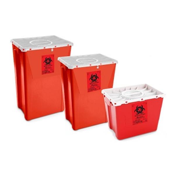 Container Sharps Smart Line 18gal Polyethylene Horizontal Drop Red 7/Case